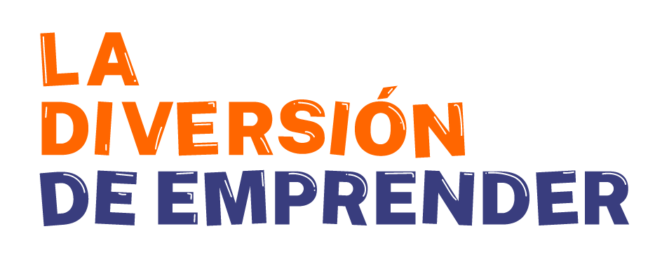 Texto 'Diversión para emprender' en estilo llamativo